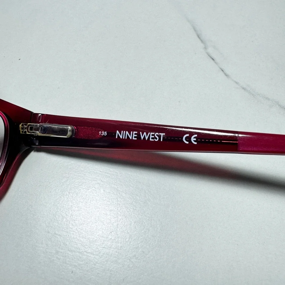 Nine West Petite Fit Eyeglasses Frames NW5092 612 Burgundy Red 47-15-135